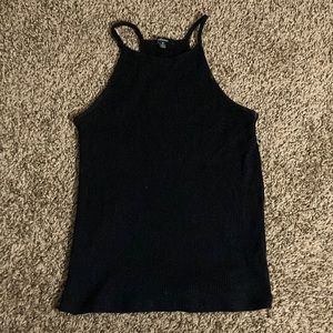 Ambiance Black ribbed cami